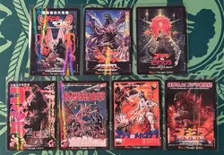 Complete EGZ Movie Poster Foil Set Godzilla Card Game 1st Edition 7 Cards - Image 1