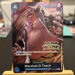 One Piece Card Game Marshall D Teach Alt Art ST03-014 2023 Offline Participant - Image 2
