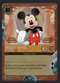Mickey Mouse True Friend 10/P3 Disney Cruise Line Promo Card Lorcana DVC - Image 1