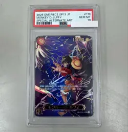 PSA 10 Monkey D. Luffy OP09-119 SEC Carrying On His Will One Piece Card Japanese - Image 1