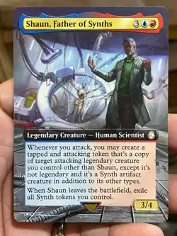 Shaun, Father of Synths MTG Fallout Hand Painted Extended Full Altered Art Tentz - Image 2