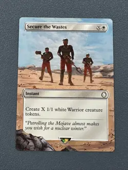 Secure the Wastes MTG Fallout Hand Painted Borderless Extended Full Altered Art - Image 1