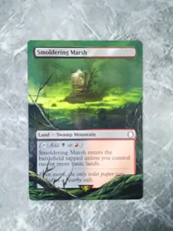 Smoldering Marsh MTG Fallout Hand Painted Borderless Extended Full Altered Art v - Image 2
