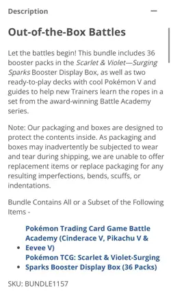 Pokemon TCG: Surging-Sparks Booster Display Box and Battle Academy Bundle Sealed - Image 4