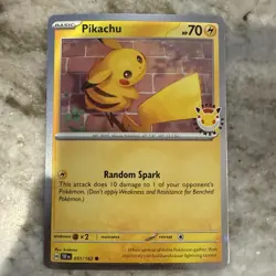 Pikachu 051/162 Stamped 2026 Pokemon Day Promo SWIRLS 🌀 - Image 1