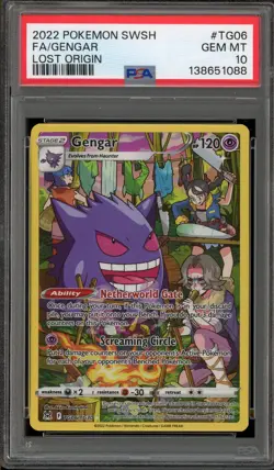 Pokemon Gengar Lost Origin Trainer Gallery Full Art #TG06 PSA 10 Gem Mint - Image 1