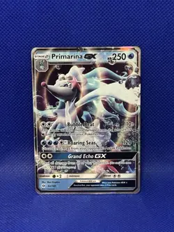 2017 Pokemon Sun & Moon Primarina GX Full Art Ultra Rare 42/149 NM/MINT - Image 1
