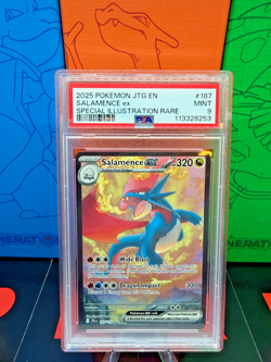 Salamence PSA 9 Pokemon ex SIR 187/159 Jtg-en Journey Together Illustration Rare - Image 1