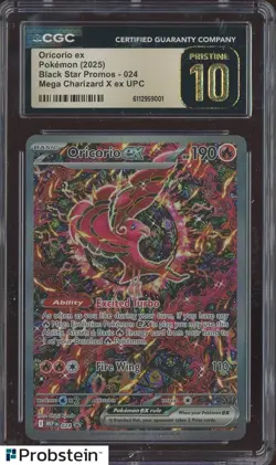 2025 Pokemon BSP Mega Charizard X ex UPC #024 Oricori ex CGC 10 PRISTINE - Image 1