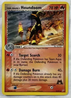Team Magma's Houndoom 34/95 Team Magma vs Team Aqua Pokemon TCG NM - Image 1