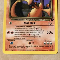 1999-2000 Pokemon TCG Dark Charizard 21/82 Non Holo Rare Team Rocket - Image 3