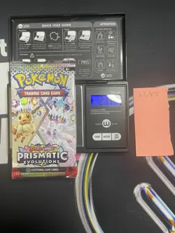 GOD PACKU 21.47g VERY HEAVY Prismatic Evolutions Pokemon Sealed Booster Pack New - Image 1