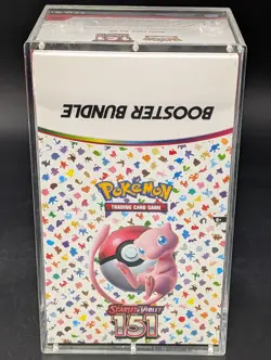 Pokemon 151 SV3.5 Booster Bundle Display Factory Sealed Case W/Acrylic Case - Image 1