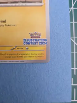Pikachu # 214 Pokemon Promo Illustration Contest Stamp NM - Image 4