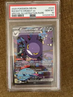 2025 Pokemon DRI EN Team Rockets Crobat ex Special illustration rare #234 PSA 10 - Image 1