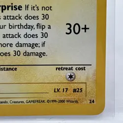 2000 Pokemon Promo Birthday Pikachu Holo Black Star #24 MINT/NM Vintage - Image 4