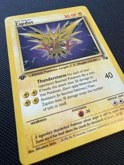 1st Edition Zapdos - Pokemon Fossil - 30/62 - Excellent - Image 2