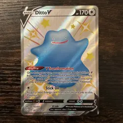 Pokemon TCG Ditto v SV118/SV122 Shining Fates Shiny Vault NM Condition - Image 1