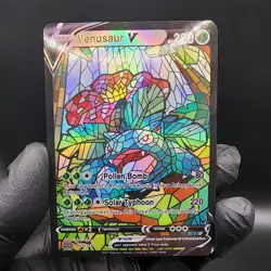 Pokemon Venusaur Stain Glass Holo With Texture Read Description - Image 2