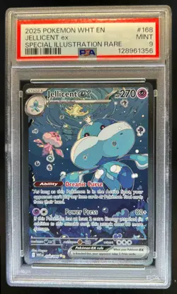 2025 Pokemon White Flare Jellicent ex Special Illustration Rare #168/086 PSA 9 - Image 1
