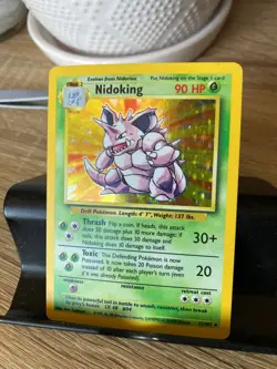 Pokemon TCG Nidoking Base Set Holo Unlimited Rare Card 11/102 LP Condition - Image 1