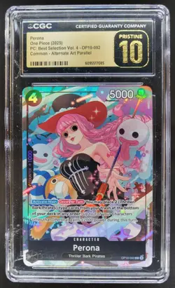 2025 ONE PIECE CCG PERONA ALT ART OP10-092 CGC 10 PRISTINE A PT - Image 1