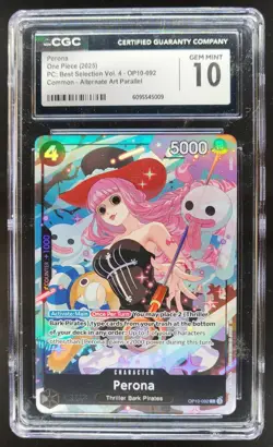 2025 ONE PIECE CCG PERONA ALT ART OP10-092 CGC 10 A PT - Image 1