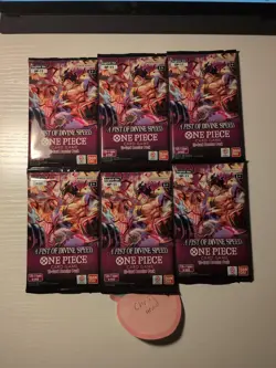 One Piece TCG - A Fist Of Divine Speed Op-11 - Booster Packs X6 - Image 1