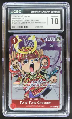 2022 ONE PIECE CCG JAPANESE TONY TONY CHOPPER MANGA ALT ART ST01-006 CGC 10 A PT - Image 1