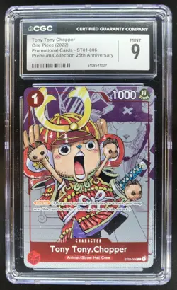 2022 ONE PIECE CCG TONY TONY CHOPPER 25TH ST01-006 CGC 9 A PT - Image 1