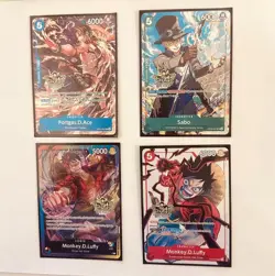 Monkey.D.Luffy ST01-012 3rd Anniversary Tournament 3 Brothers Complete Set NM - Image 1