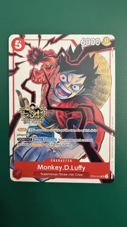 Monkey.D.Luffy - ST01-012 (3rd Anniversary Tournament 3 Brothers Pack) NM - Image 1