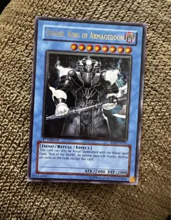 YuGiOh TCG 1st Edition Demise, King of Armageddon - Ultimate Rare - SOI-EN035 LP - Image 1