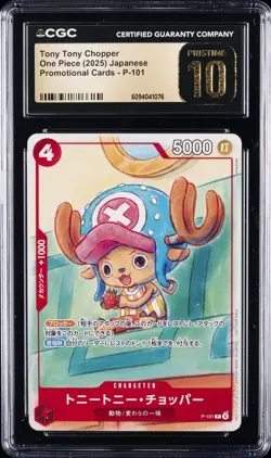 2025 ONE PIECE JPN PROMO CARDS #P-101 TONY TONY CHOPPER CGC 10 PERFECT - Image 1