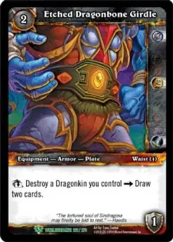 Etched Dragonbone Girdle - Worldbreaker - World of Warcraft TCG - Image 1