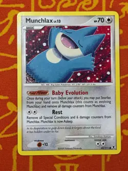 POKEMON TCG MUNCHLAX 69/111 NON HOLO COMMON LIGHT PLAY RISING RIVALS - Image 1