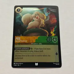 Peg 7/204 Disney Lorcana Archazia's Island Uncommon Cold Foil Card NM - Image 1