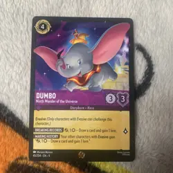 Disney Lorcana TCG DUMBO Ninth Wonder of The Universe Legendary Non Foil 45/204 - Image 1