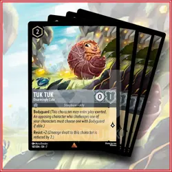 Disney Lorcana: Tuk Tuk Disarmingly Cute 187/204 Rare Archazia's Island x4 - Image 1
