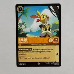 Rabbit 22/204 Disney Lorcana Azurite Sea Regular Common Card NM - Image 1