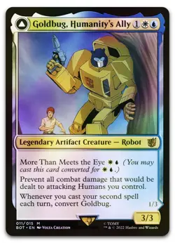 Goldbug, Humanity's Ally #11 (Foil) (NM) Transformers BOT Magic MTG - Image 1