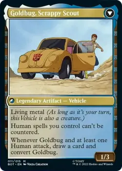 Goldbug, Humanity's Ally/Goldbug, Scrappy Scout (BOT) Transformers - NM - Image 2