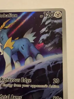 Pokemon TCG Cobalion 144/086 Black Bolt Illustration Rare IR Holo Card - Image 2