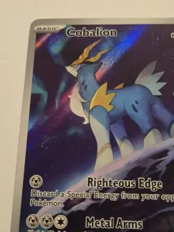 Pokemon TCG Cobalion 144/086 Black Bolt Illustration Rare IR Holo Card - Image 3