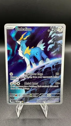 Pokemon Cobalion 144/086 Black Bolt Illustration Rare IR Holo TCG Card - Image 1