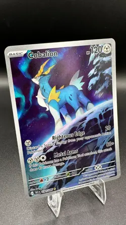 Pokemon Cobalion 144/086 Black Bolt Illustration Rare IR Holo TCG Card - Image 2