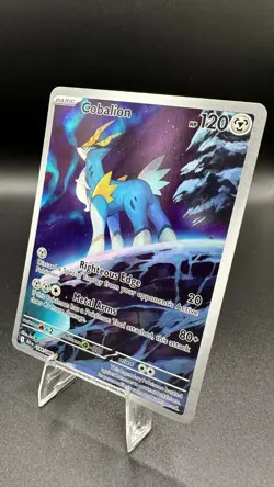 Pokemon Cobalion 144/086 Black Bolt Illustration Rare IR Holo TCG Card - Image 3