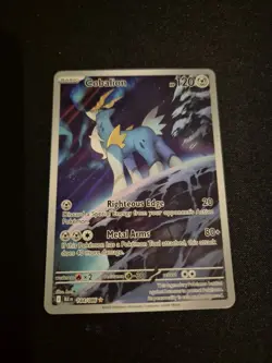 Pokemon TCG Illustration Rare Cobalion 144/086 Black Bolt Holo Card - Image 1