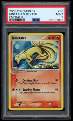 Ninetales 38/106 PSA 9 Reverse EX Emerald Pokemon Cards - Image 1