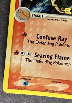 Ninetales 38/106 EX Emerald Stamped Holo Rare 2005 Pokemon TCG - Image 4